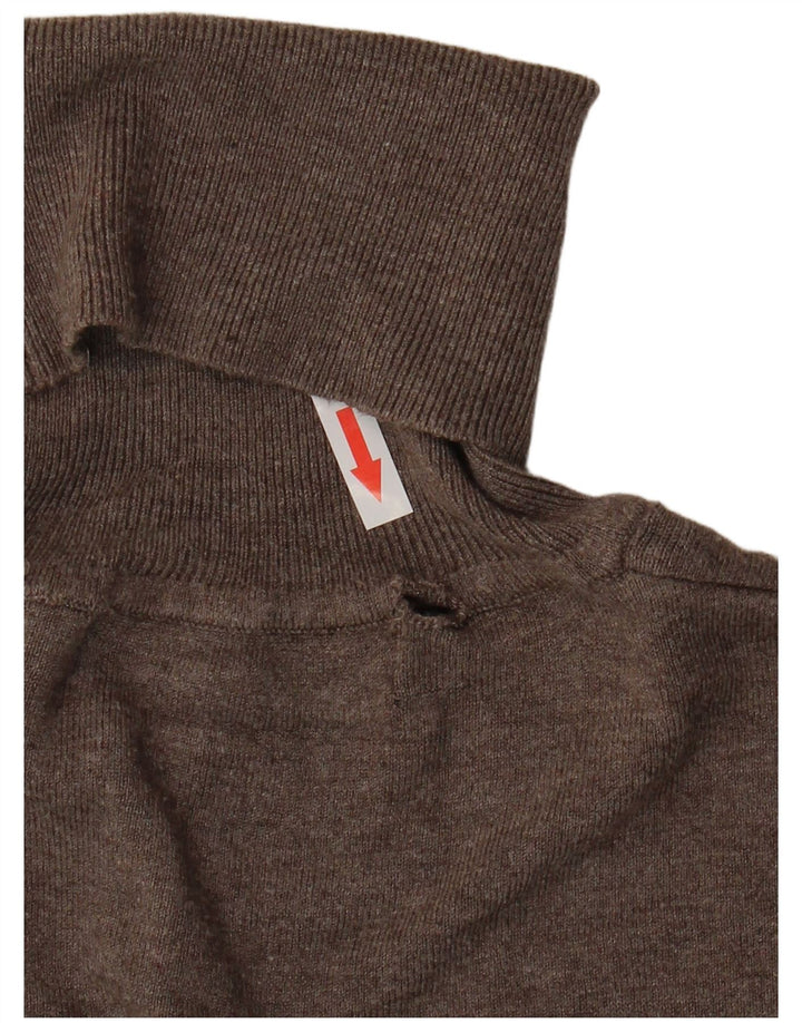 Zara Pull col roulé pour femme UK 14 Large Rayonne Marron