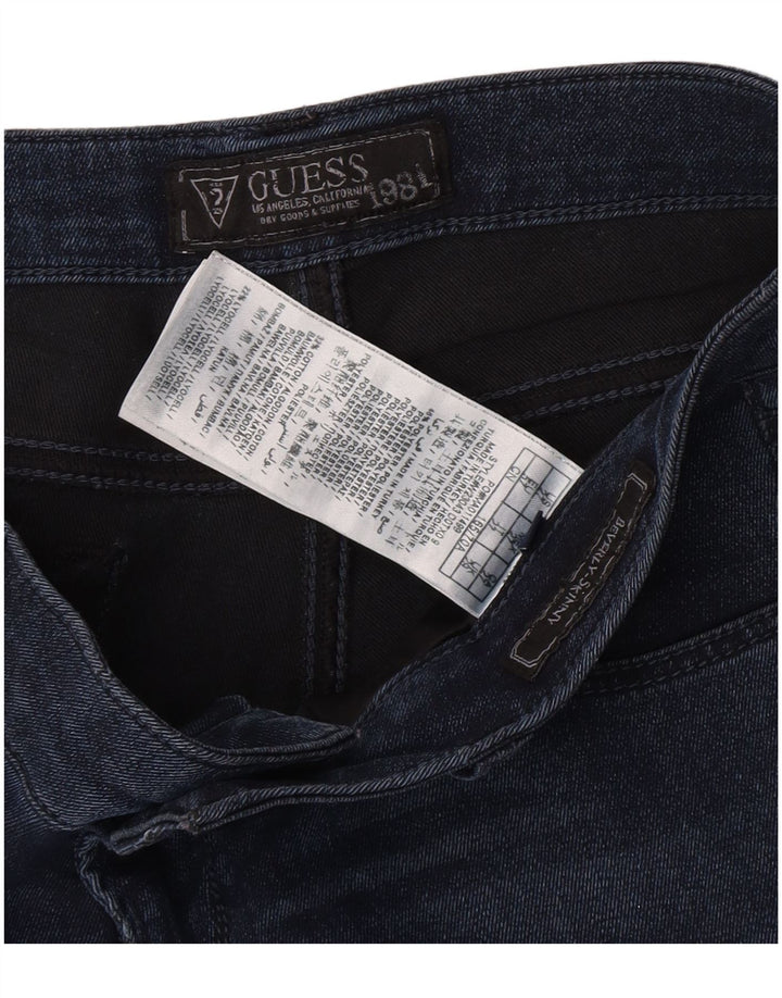 Guess Femme Beverly Jean skinny effet vieilli W29 L27 Bleu Polyester