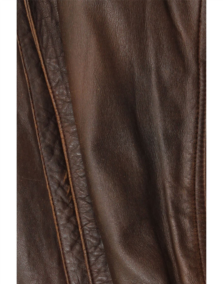 veste en cuir homme vintage IT 52 XL Marron