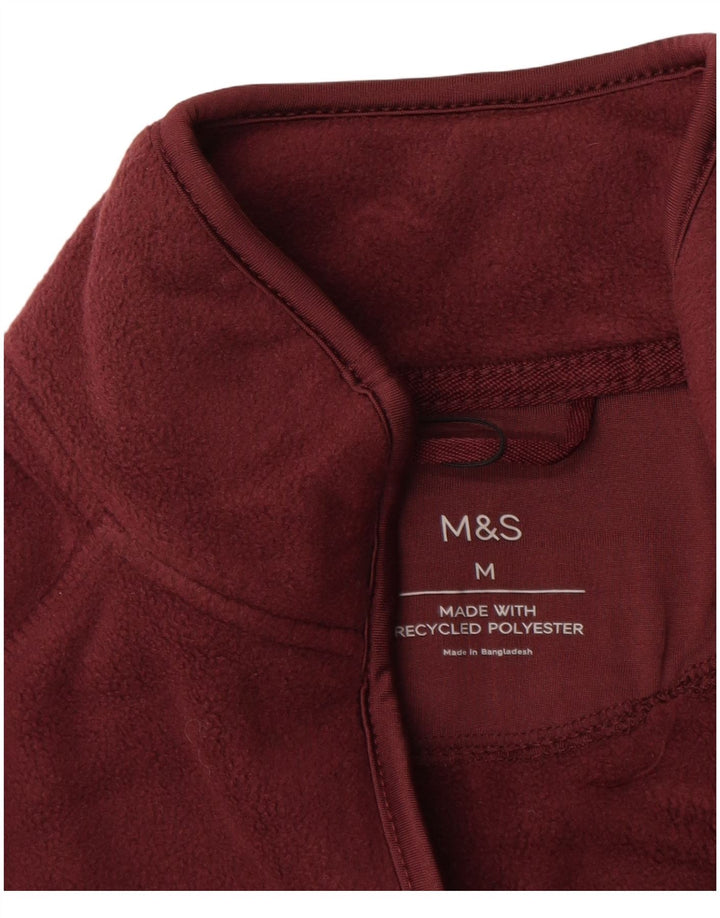 MARKS & SPENCER Veste polaire pour homme UK 38 Polyester bordeaux moyen