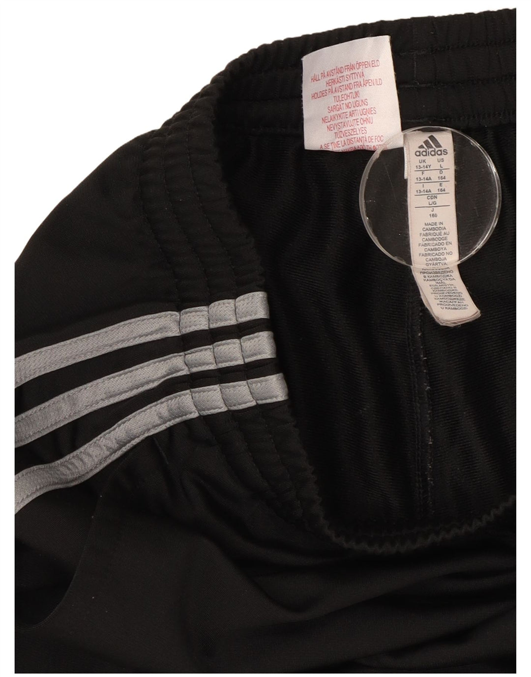 Adidas Pantalon de Survêtement Garçon Joggers 13-14 ans Noir Polyester