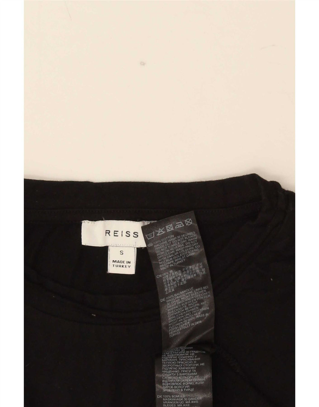 Reiss T-Shirt Homme Haut Petit Noir Coton