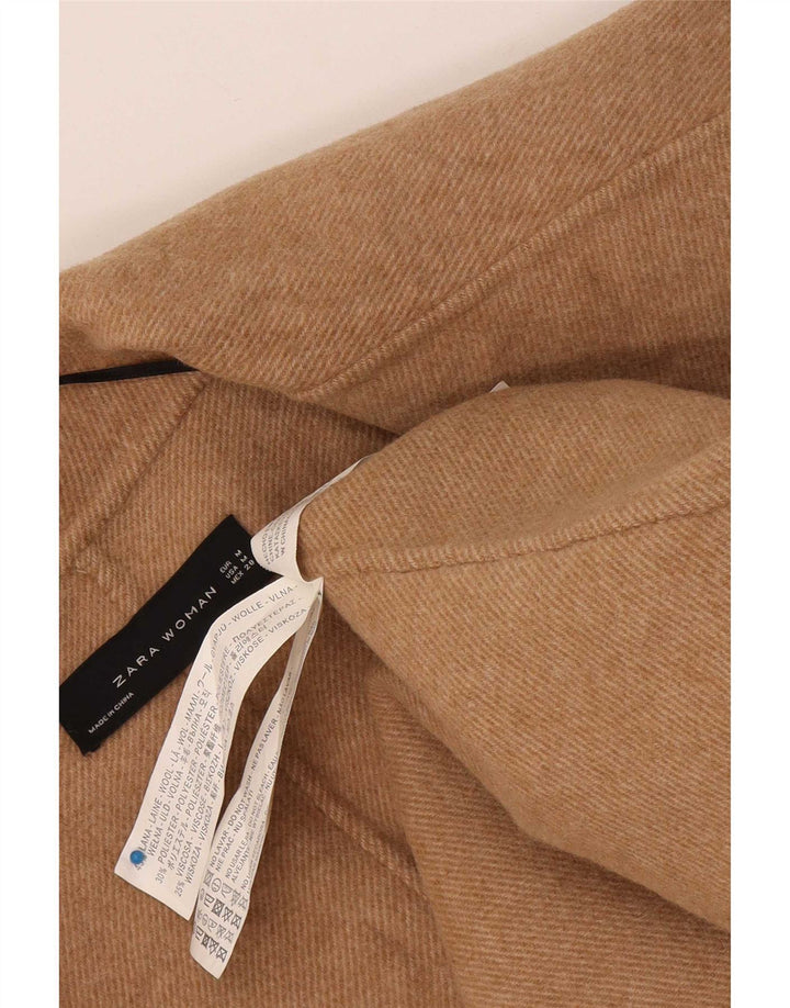 Zara Cardigan long surdimensionné pour femme UK 14 Beige moyen