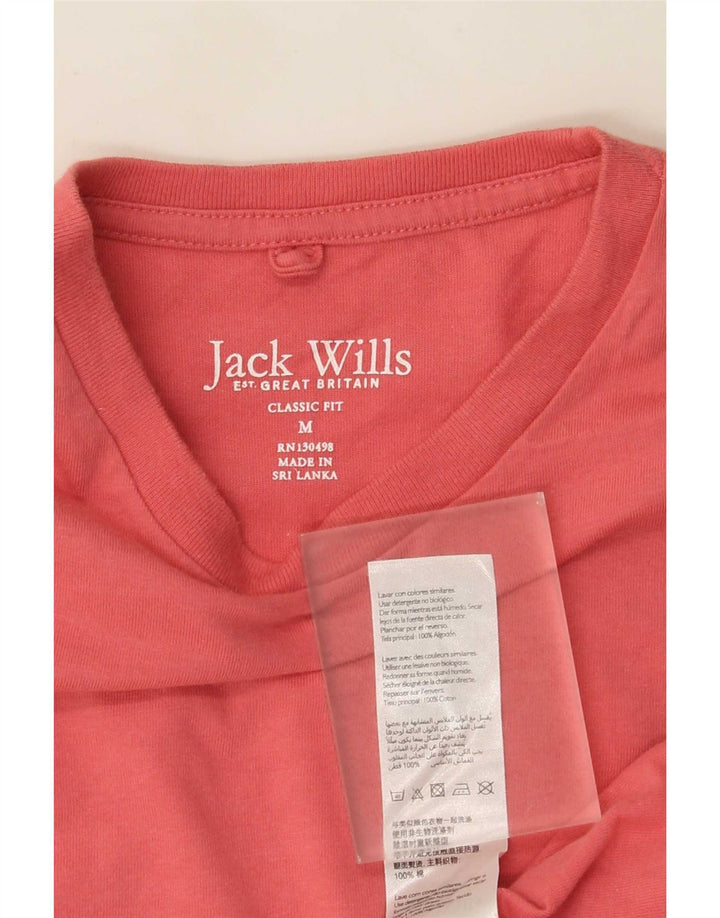 Jack Wills T-shirt coupe classique pour homme en coton rose moyen