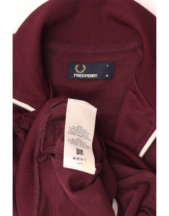 Fred Perry Veste de survêtement pour garçon 9-10 ans Marron moyen Colourblock