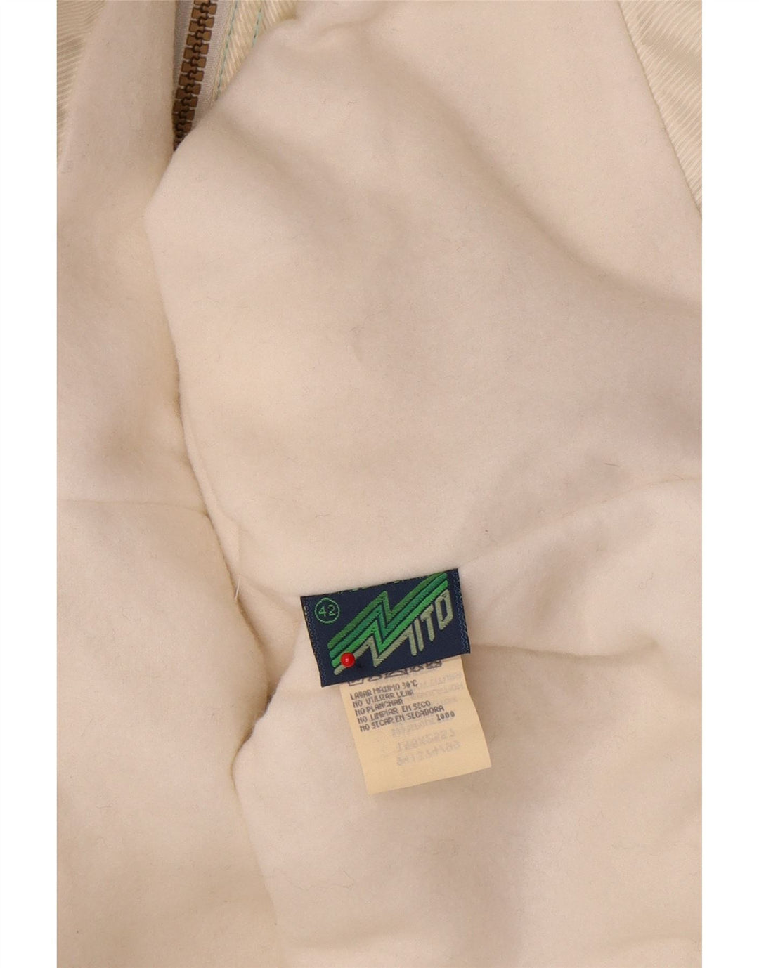 Veste de ski à capuche femme vintage EU 42 Grand Bleu Colorblock Polyester