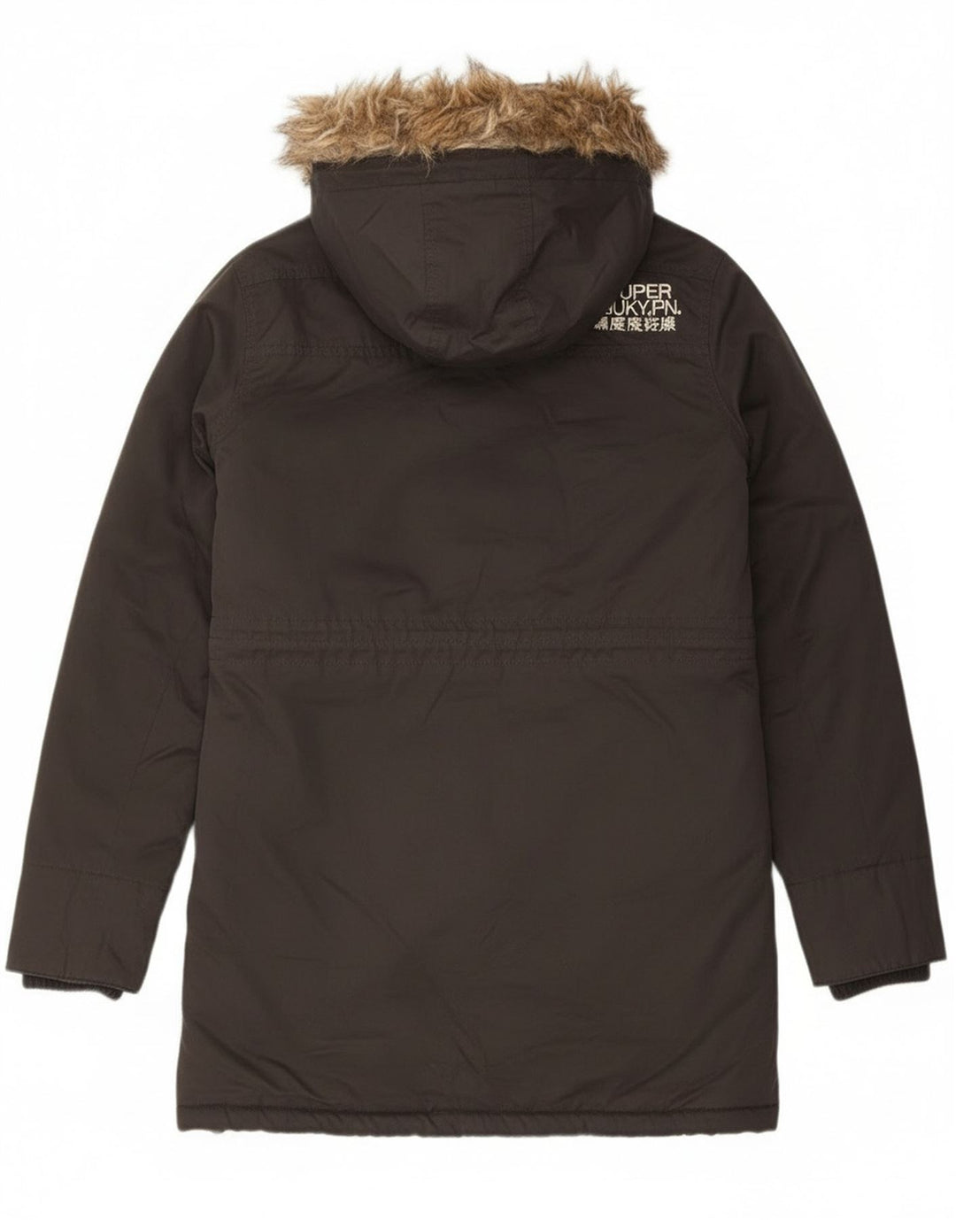 Superdry Veste Parka à Capuche Graphique Homme UK 38 Gris Moyen Polyester