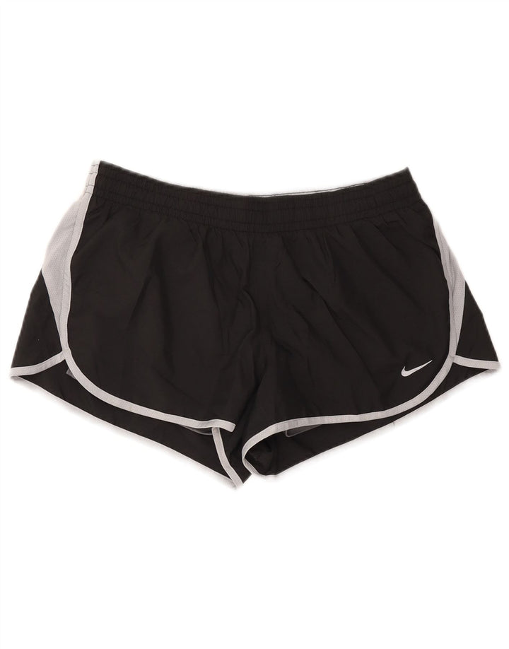 NIKE Short de sport pour femme UK 14 Large Noir Colourblock