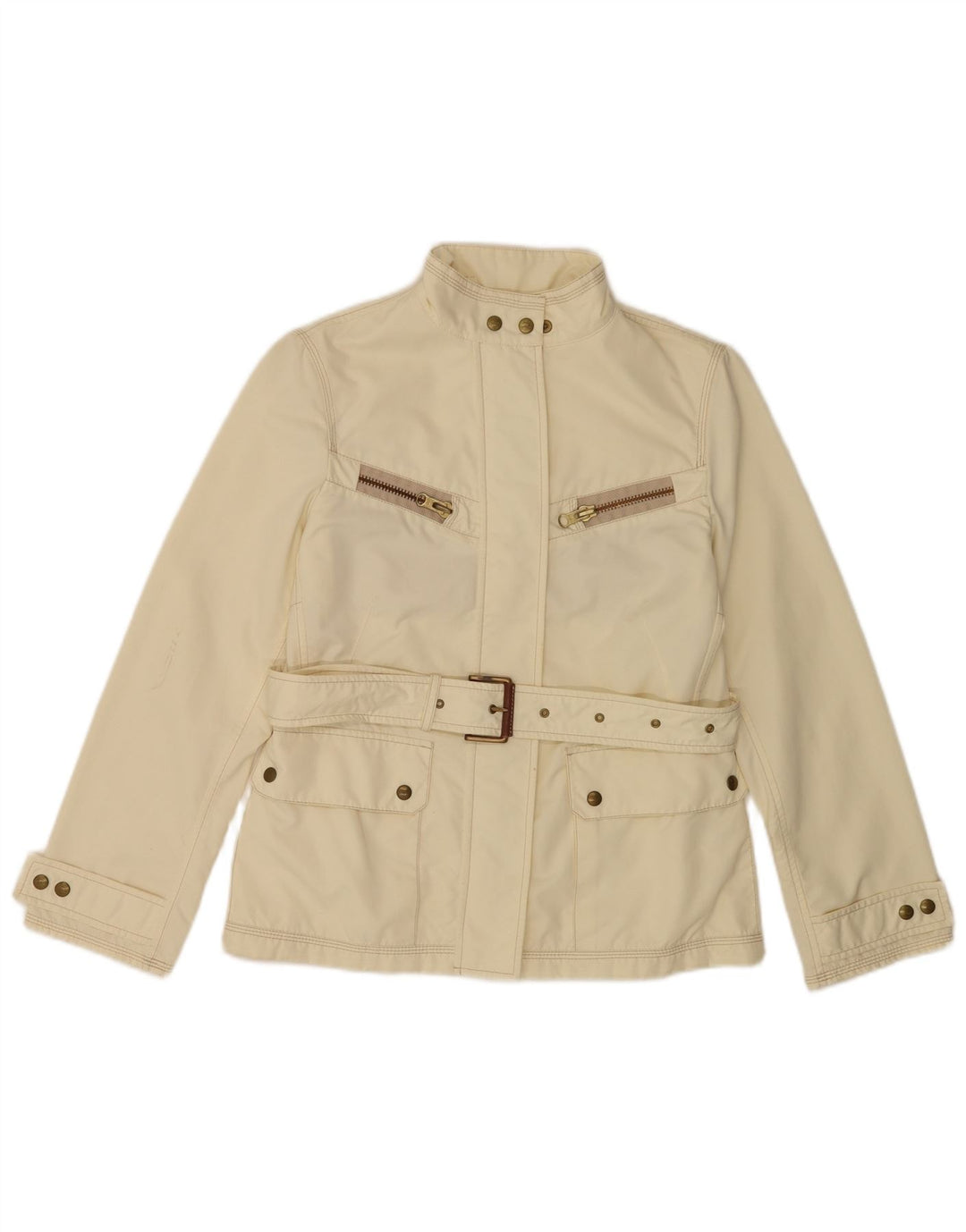 Fay Veste utilitaire pour femme UK 10 Small Off White Polyester