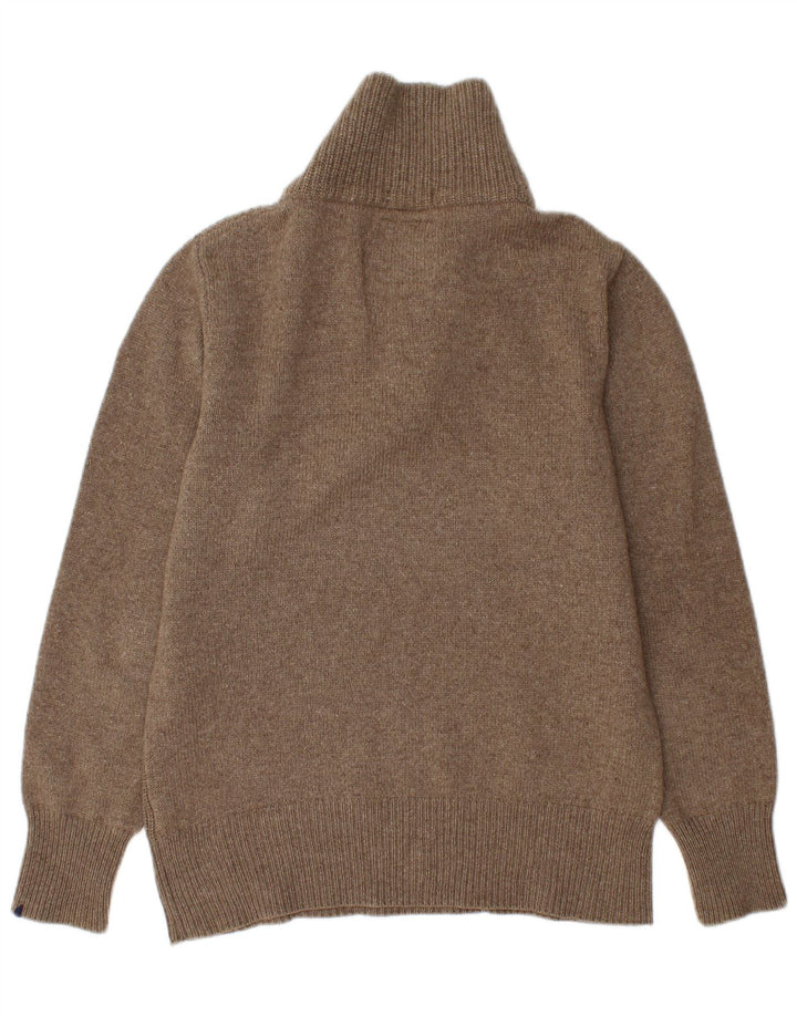 SUN68 Pull à col châle pour homme en laine marron