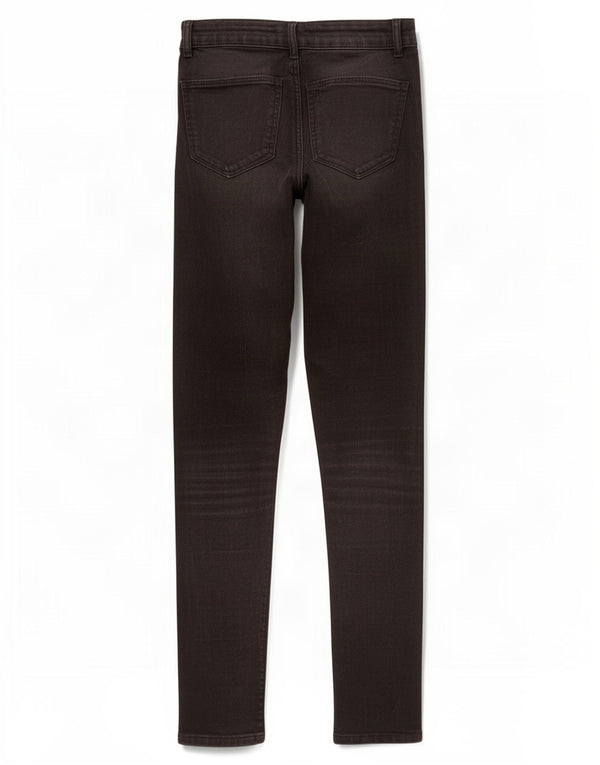 Zara Jean skinny taille haute pour femme EU 34 2XS W24 L27 Coton noir