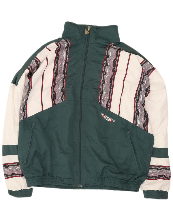 Jako Veste de survêtement coupe décontractée pour homme XL Vert Colorblock Rétro
