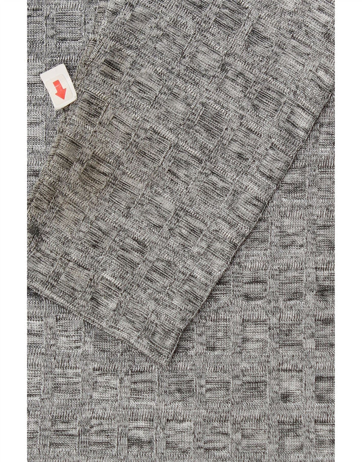 Zara Tunique à manches longues pour femme UK 16 Large Gris Moucheté Polyester