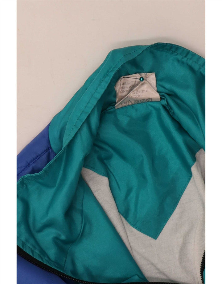 vintage Mens Survêtement Top Jacket UK 42/44 Grand Colorblock multicolore