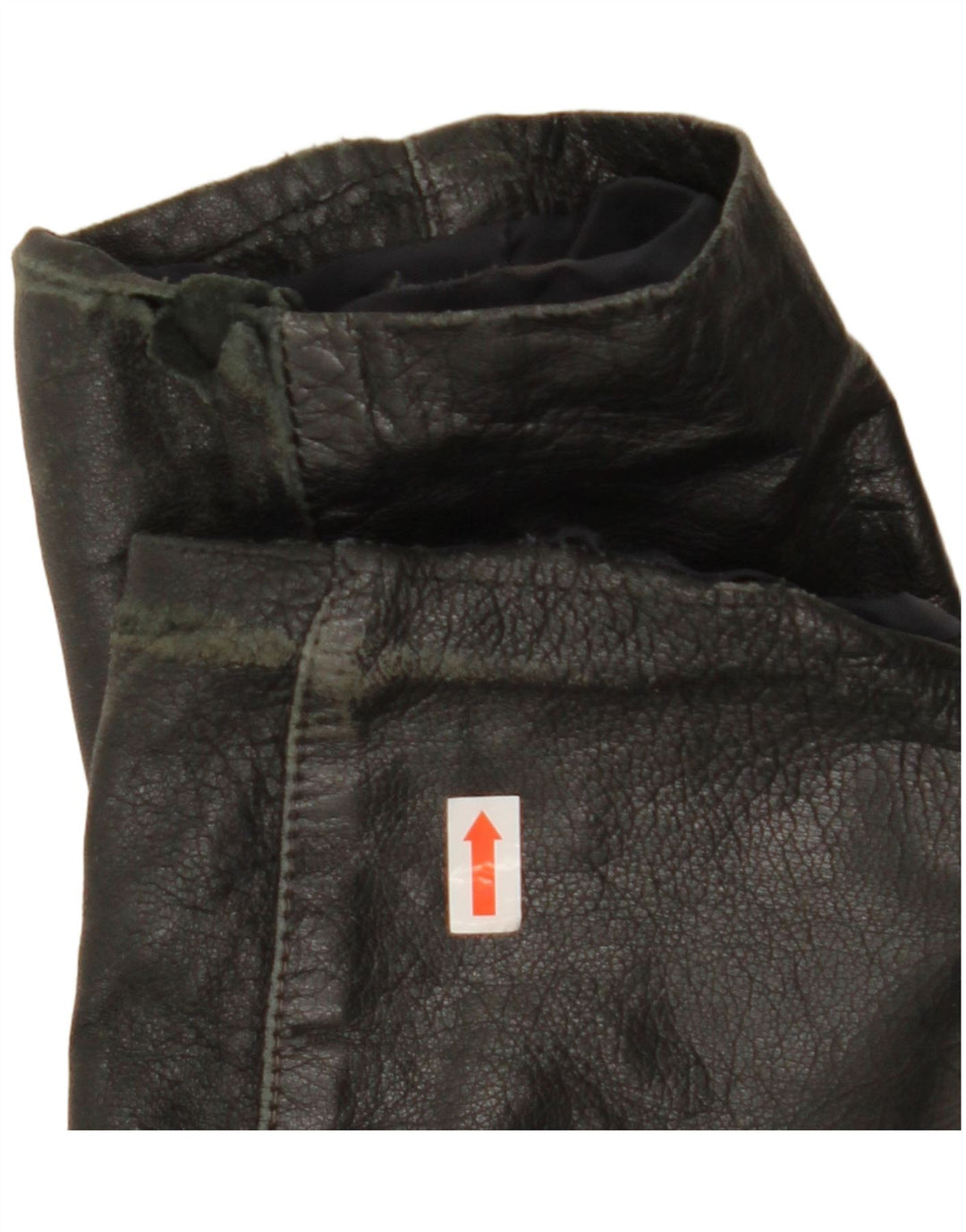 veste en cuir crop femme vintage IT 44 Noir moyen