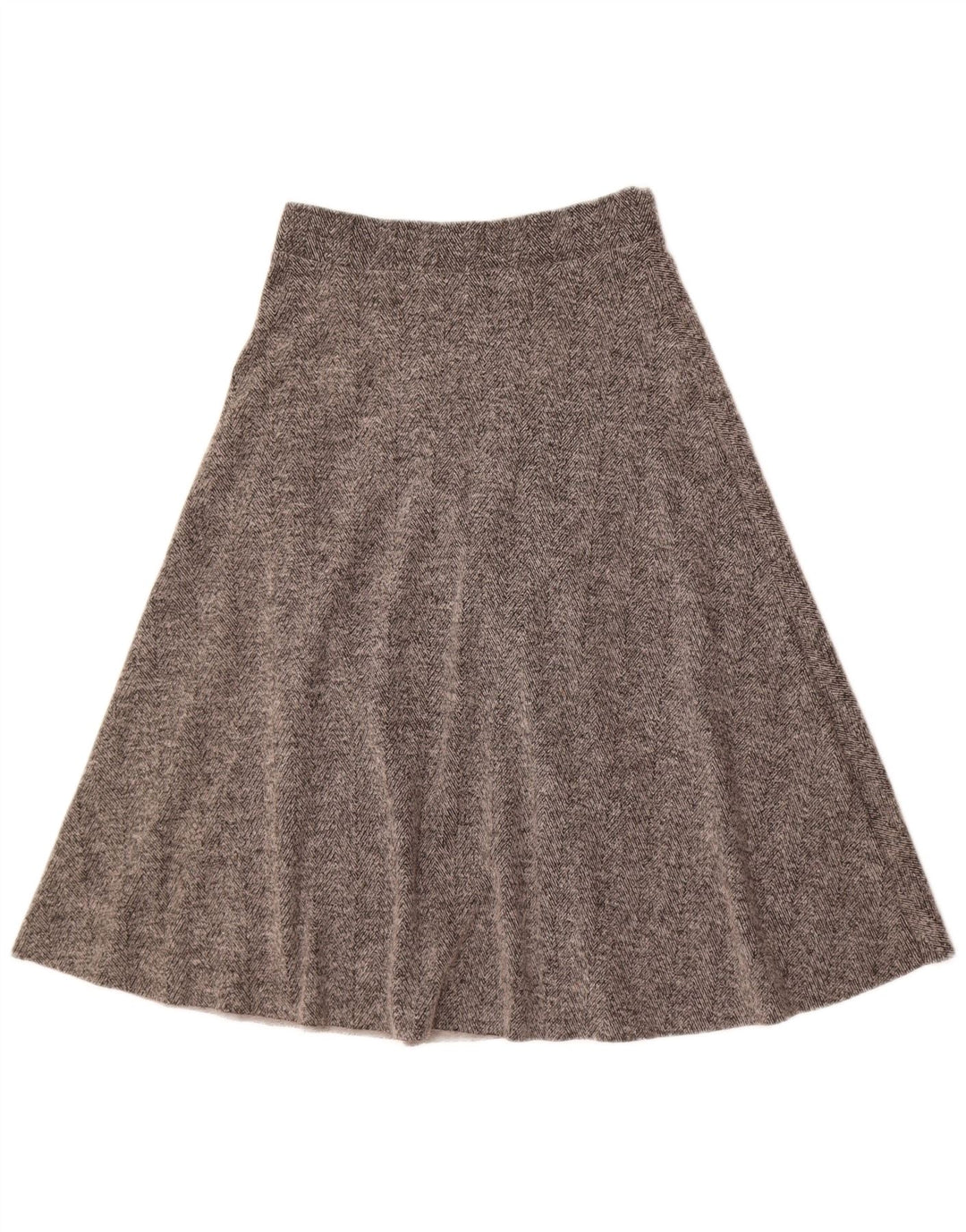 Zara Femme Jupe A-Line Large W30 Gris Chevrons