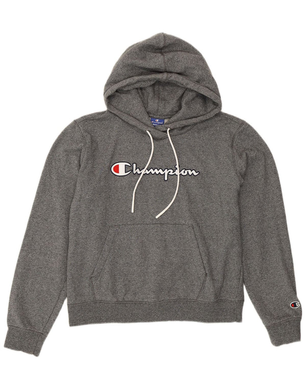 Champion Pull à capuche graphique pour femme UK 12 Gris moyen moucheté