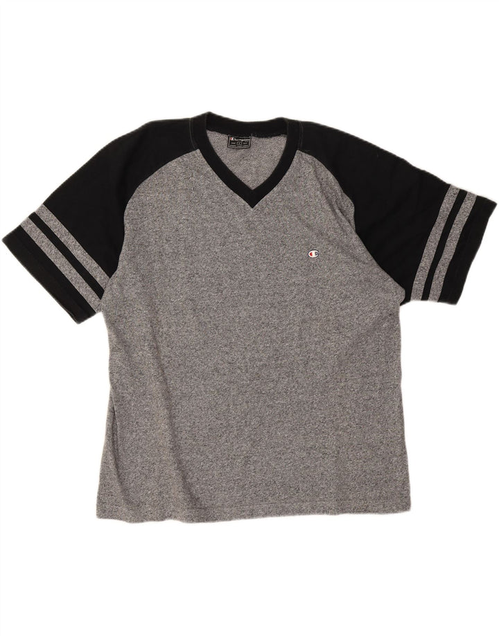 Champion T-Shirt Homme Haut Large Gris Colorblock