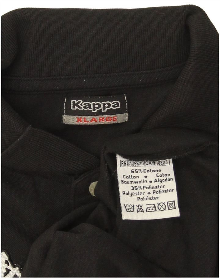 Kappa Polo Homme XL Noir Coton