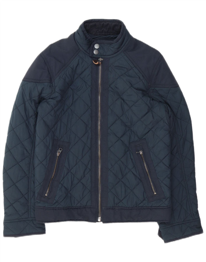 Abercrombie & Fitch Veste matelassée pour homme UK 36 Petit Bleu Marine Polyester