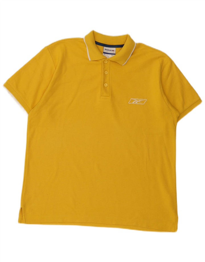Reebok Polo Classic Homme Jaune Moyen Coton