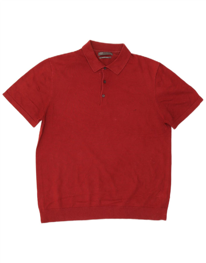 Marks & Spencer Polo Homme Grand Rouge Coton