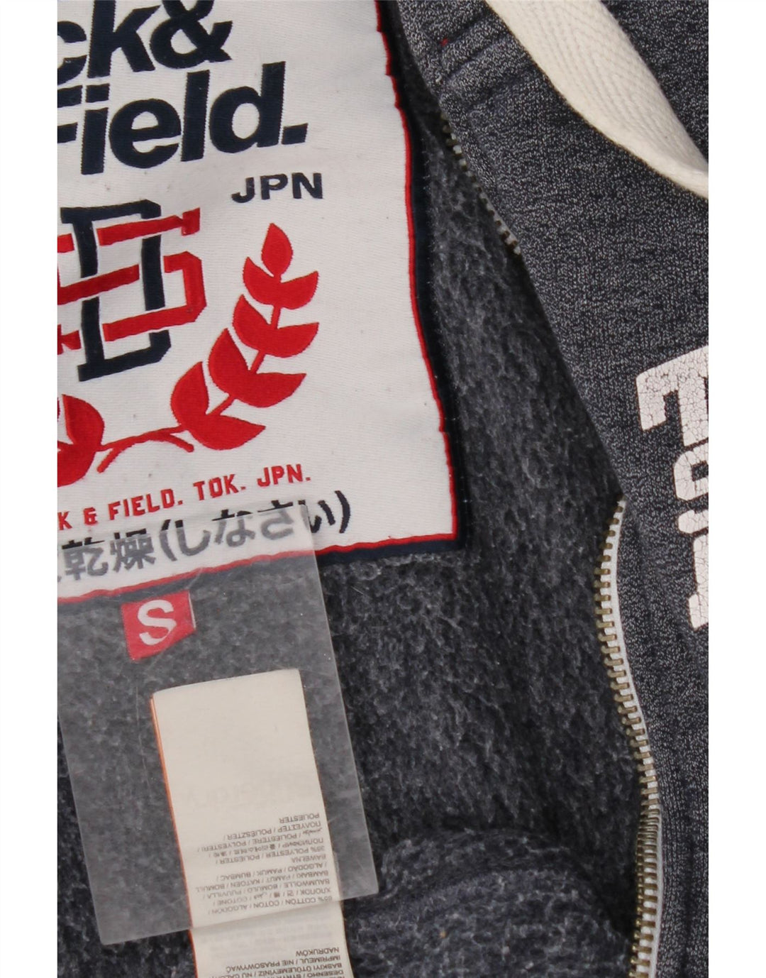 SUPERDRY Pull à capuche zippé graphique pour hommes, petit coton bleu marine