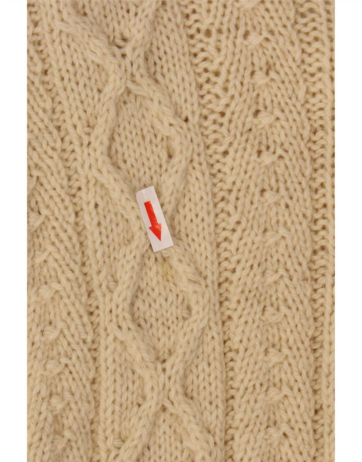 vintage Mens Cardigan Pull Grand Beige