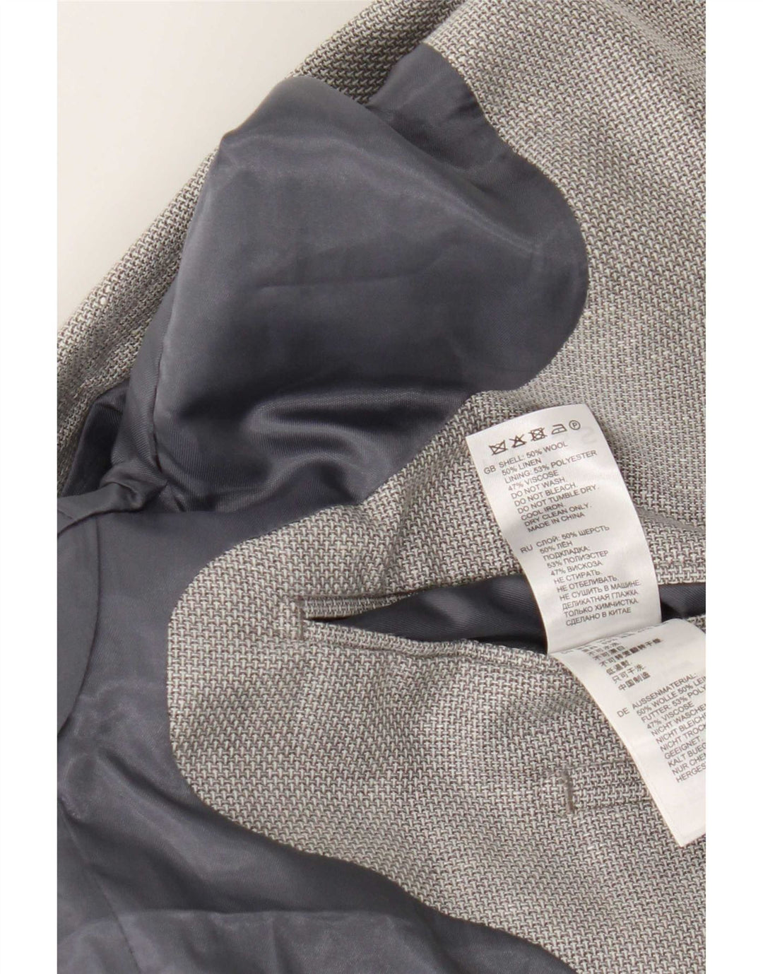 Reiss Veste Blazer 2 Boutons Homme UK 38 Laine Gris Moyen