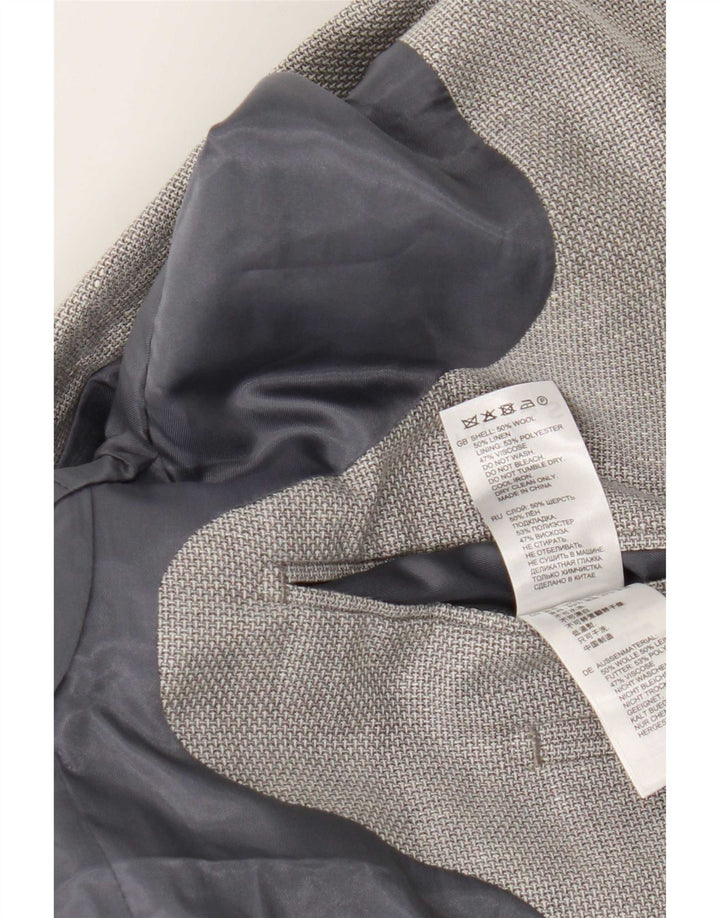 Reiss Veste Blazer 2 Boutons Homme UK 38 Laine Gris Moyen