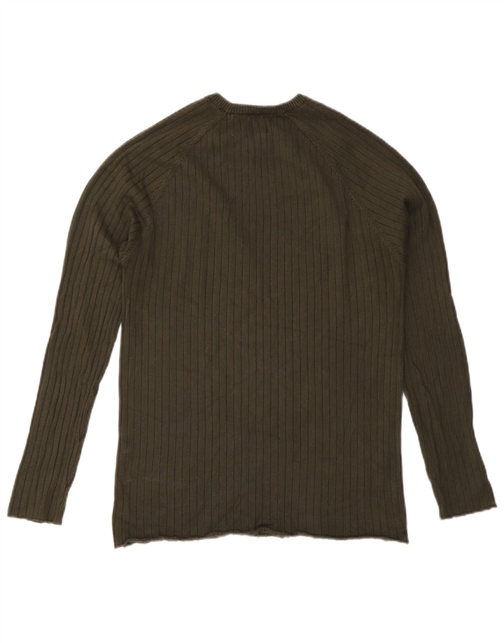 Zara Pull ras du cou pour homme, grand Kaki