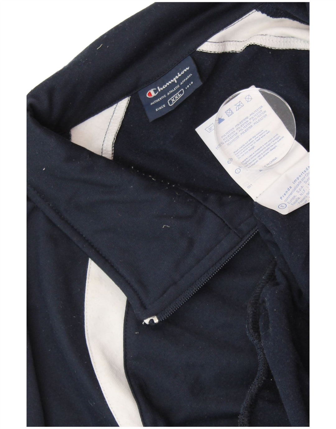 CHAMPION Veste de Survêtement Homme 2XL Bleu Marine Colorblock Polyester