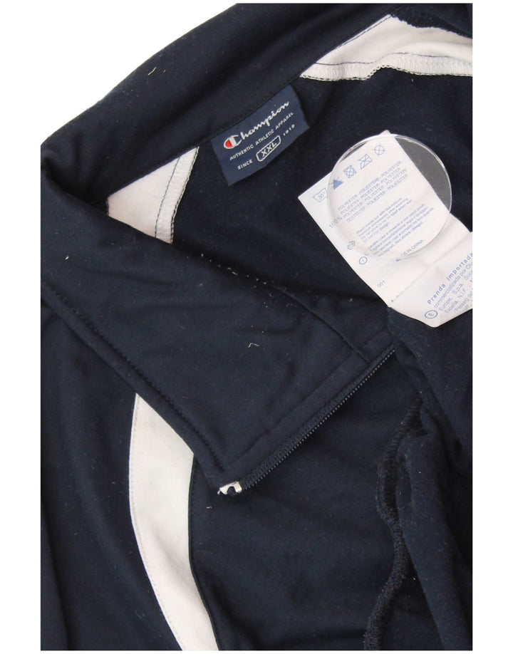 CHAMPION Veste de Survêtement Homme 2XL Bleu Marine Colorblock Polyester