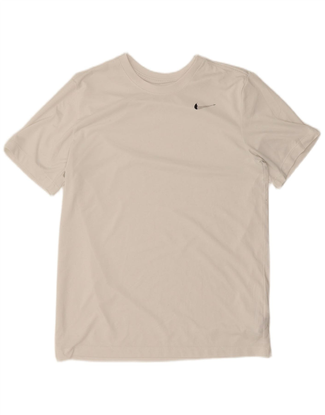 Nike Hommes Dri Fit T-Shirt Haut Moyen Blanc Polyester