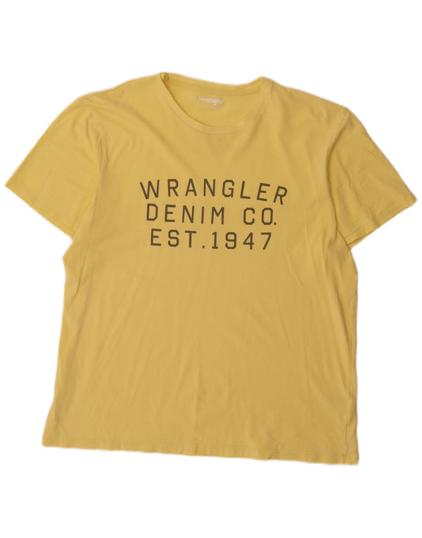 Wrangler T-shirt graphique pour homme en coton jaune grand