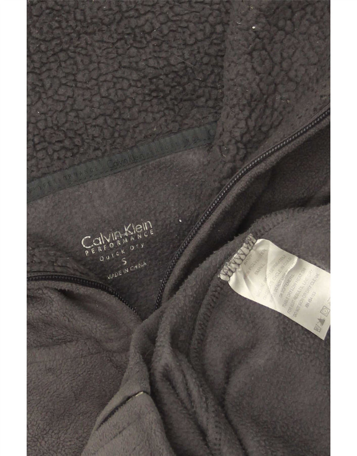 Calvin Klein Veste polaire pour femme UK 10 Small Gris Polyester
