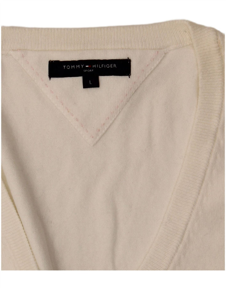 Tommy Hilfiger Débardeur pour femme UK 14 Large Blanc