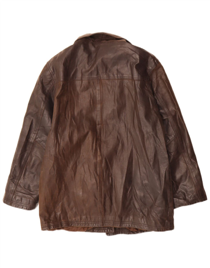 Sitelli Veste en cuir pour femme UK 12 Marron moyen