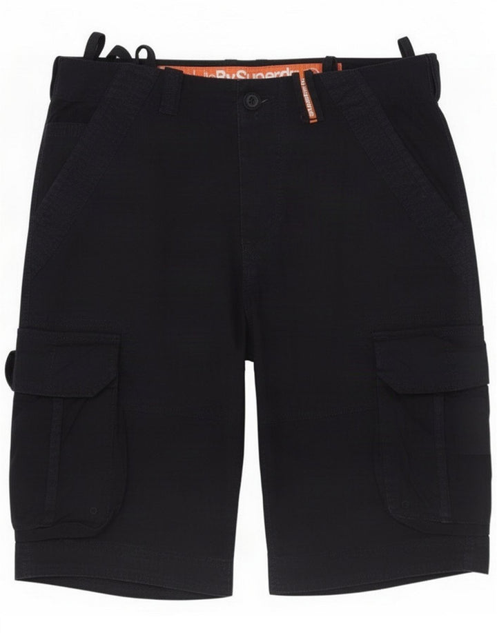 Superdry Short Cargo Homme Moyen W32 Bleu Marine Coton