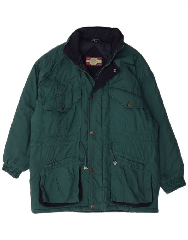 Hurricane Veste matelassée coupe ample pour homme UK 38 en coton vert moyen