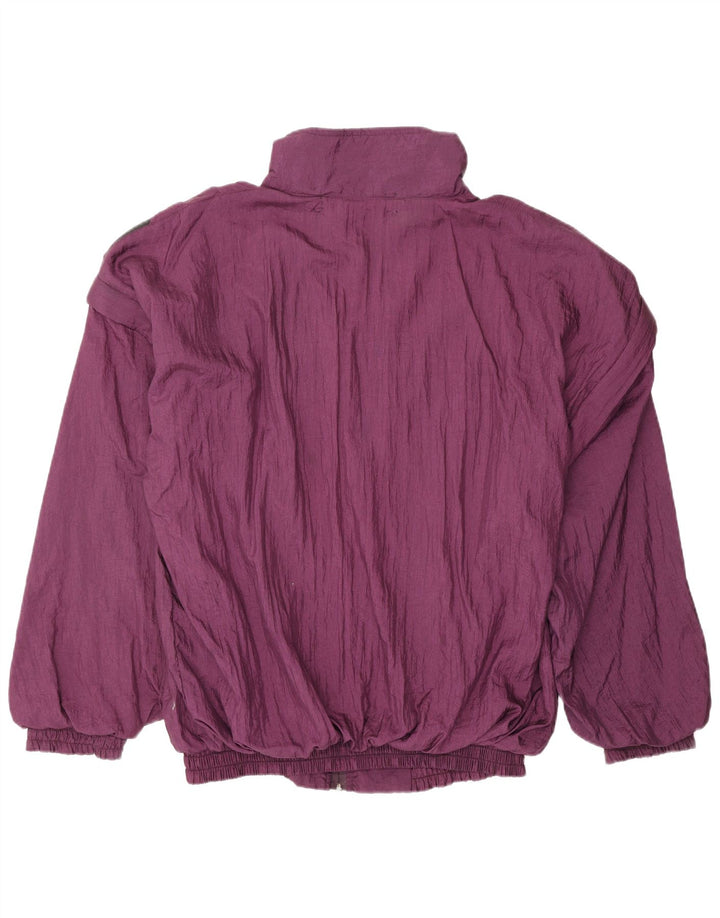 vintage Mens Survêtement Top Veste 2XL Maroon Colourblock Nylon