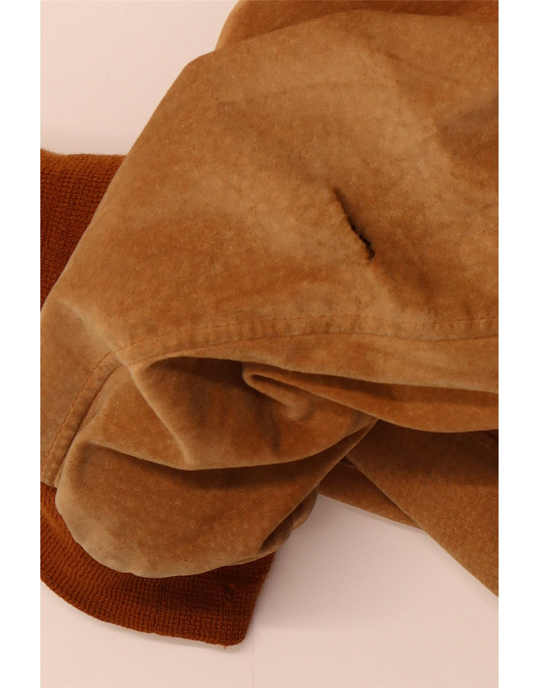 VINTAGE Veste bomber en daim pour homme UK 42 XL Cuir marron