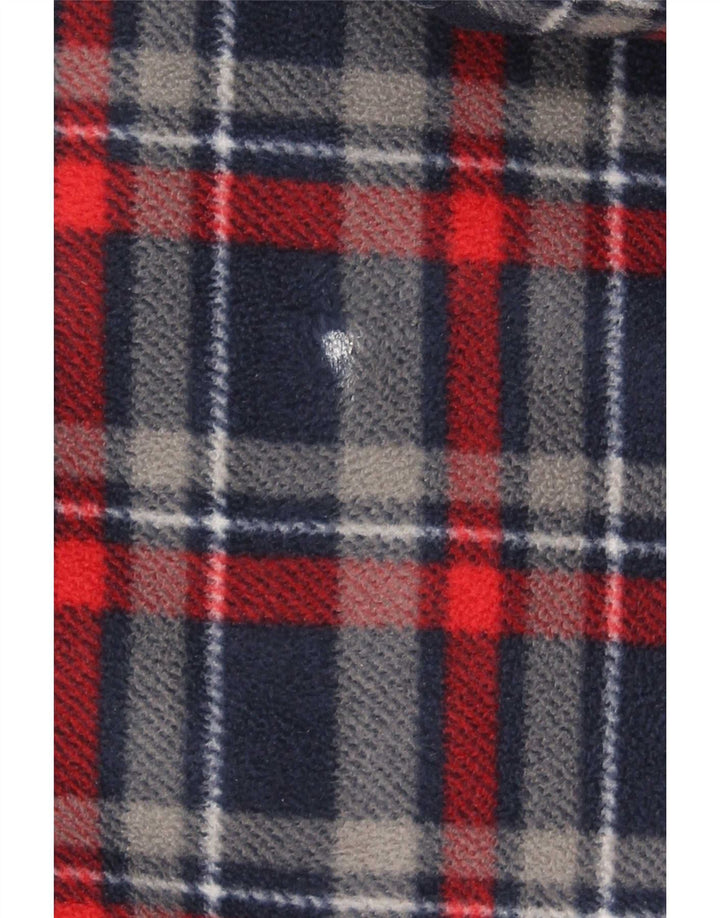 Toptex Veste polaire à capuche pour homme UK 54/56 Grand carreaux multicolores