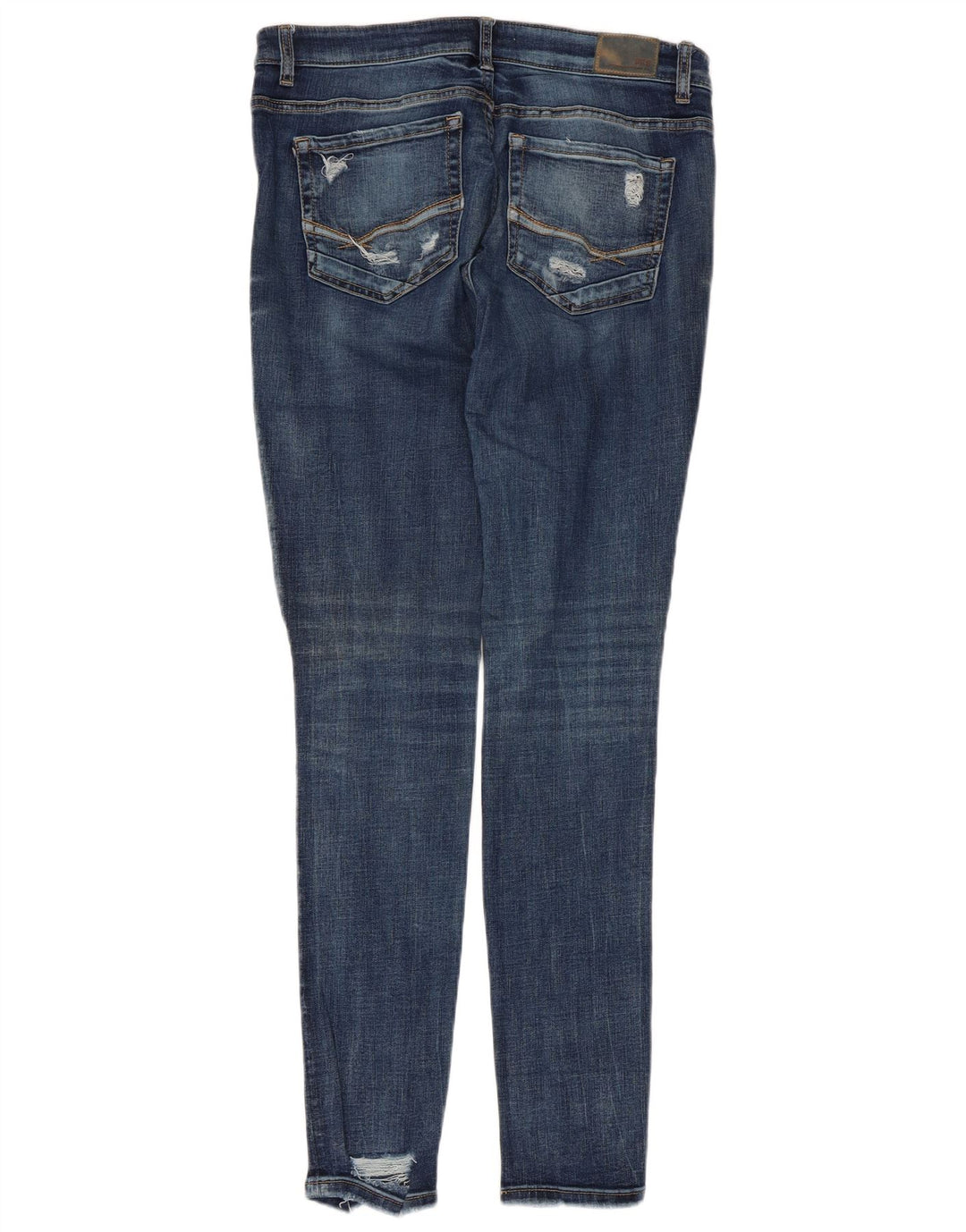 BKE Femme Payton Jean skinny taille moyenne en détresse W30 L31 Bleu Coton