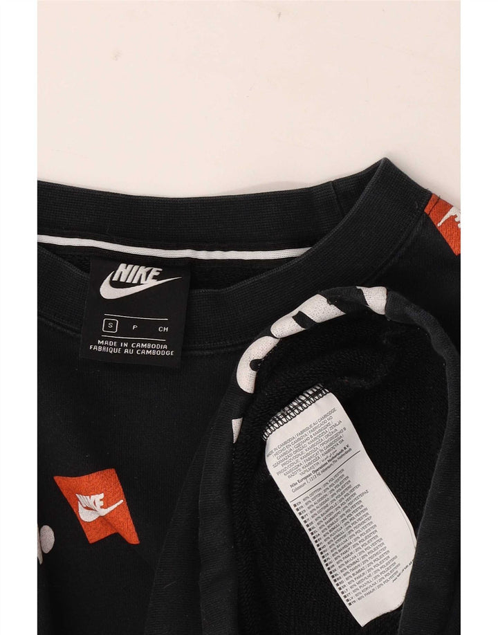 Nike Sweat à capuche graphique pour homme Petit coton noir