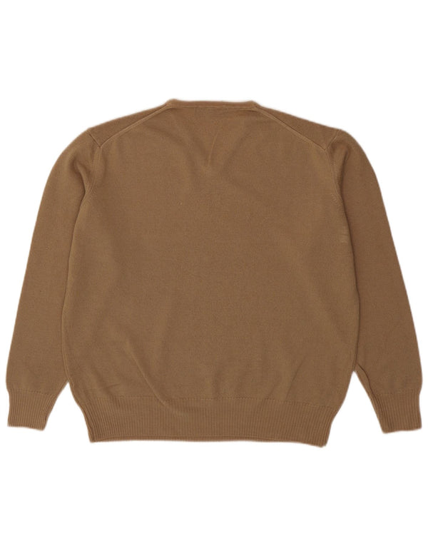 Zara Pull Col V Homme XL Marron Laine