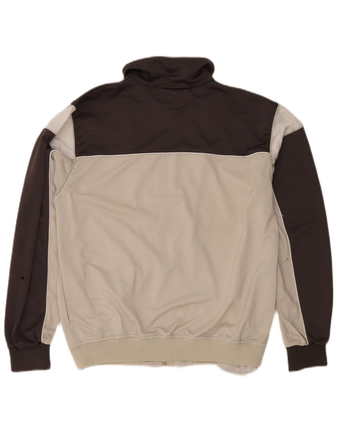 Kappa Veste de survêtement pour homme Petit polyester blanc cassé colour block