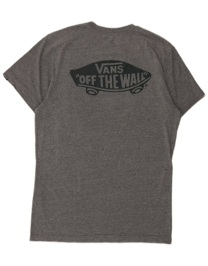 Vans T-shirt graphique ajusté sur mesure pour homme Gris moyen en coton moucheté