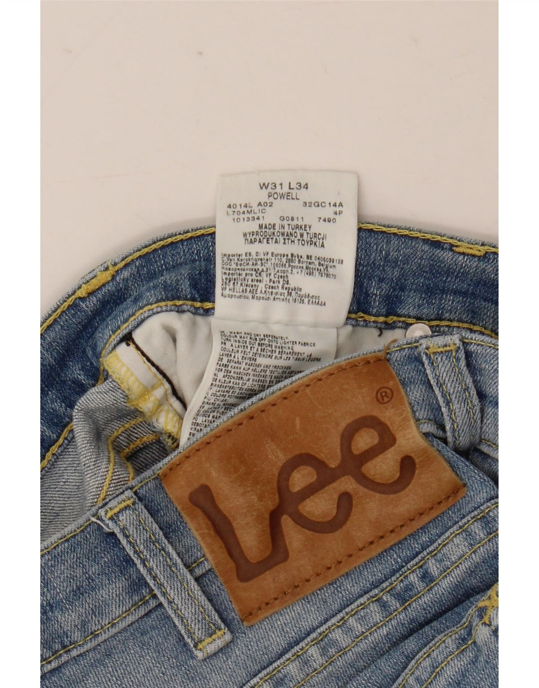 Lee Powell Jean Slim Femme W31 L34 Bleu Coton