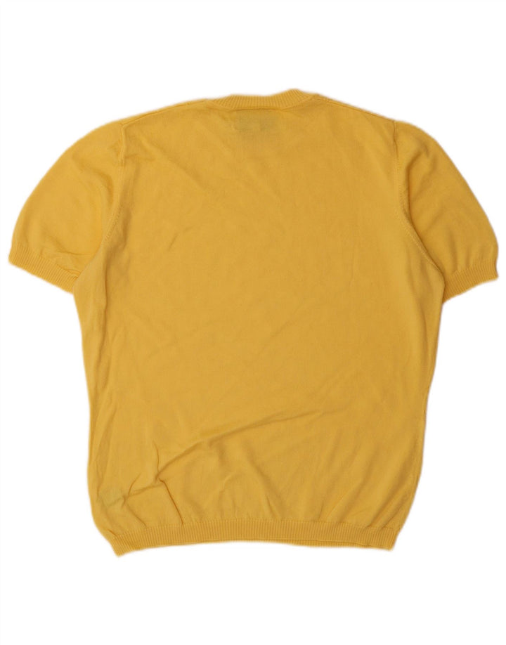 Luisa Spagnoli Pull à col rond pour femme UK 14 Jaune moyen